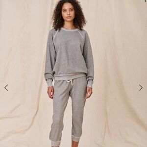 THE GREAT. Cropped Sweatpants. Gray Sz 3